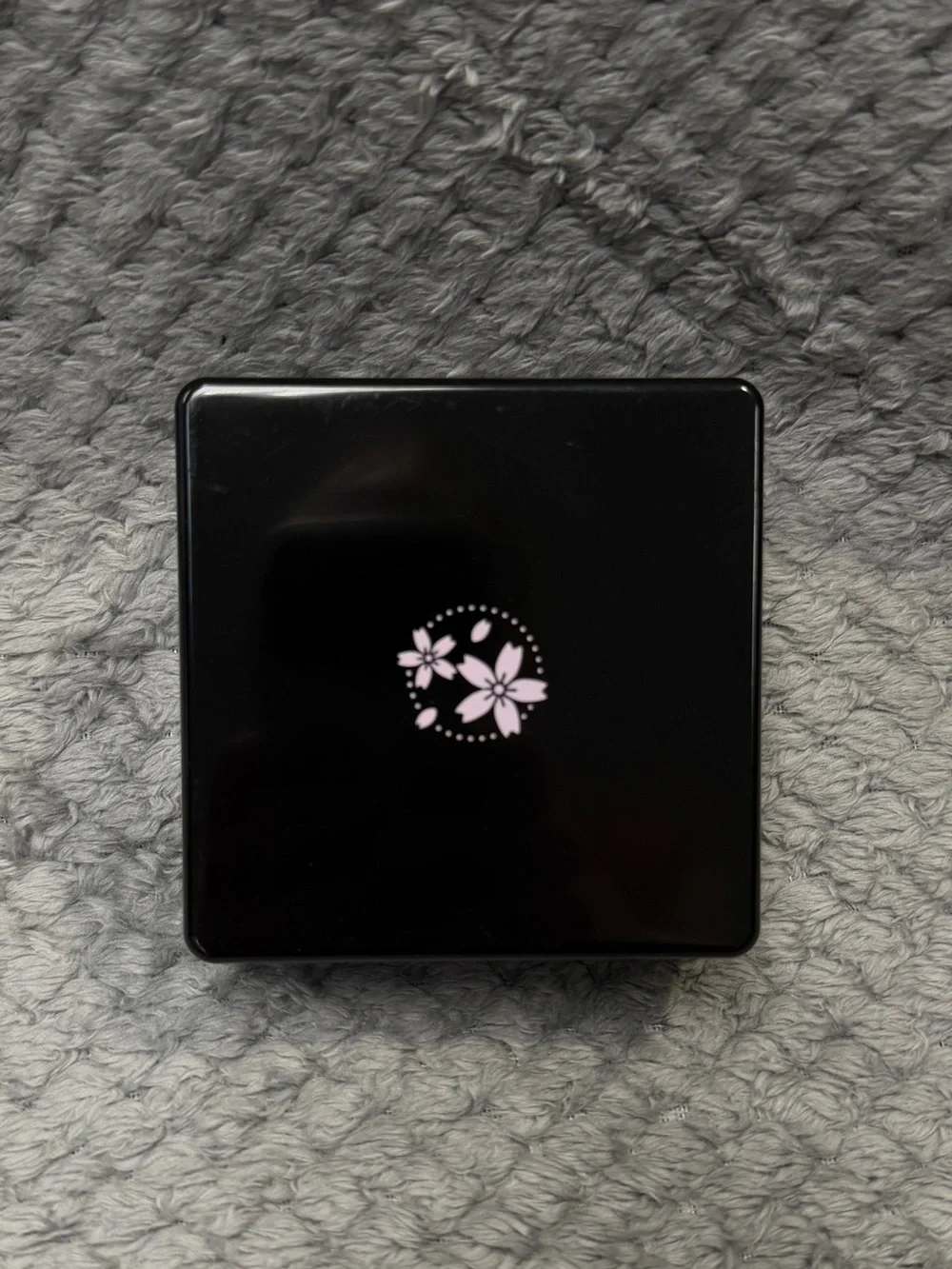 Japanese Cherry Blossom Bento Decorative Storage Box Lacquer Black 3.5/3.5/1.625